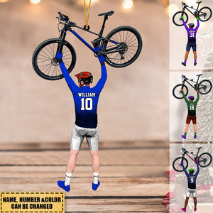 Personalized Apperance And Name-Raised Bike-Acrylic Ornament