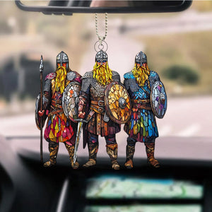 Viking Warrio Car Ornament, Historical Decor