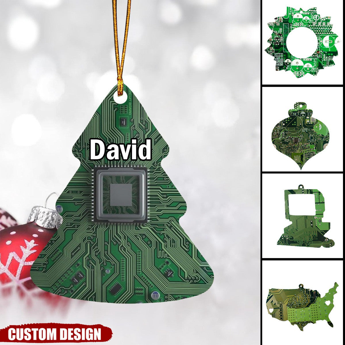 2024 New Release Personalized Circuit Board Computer Ornament