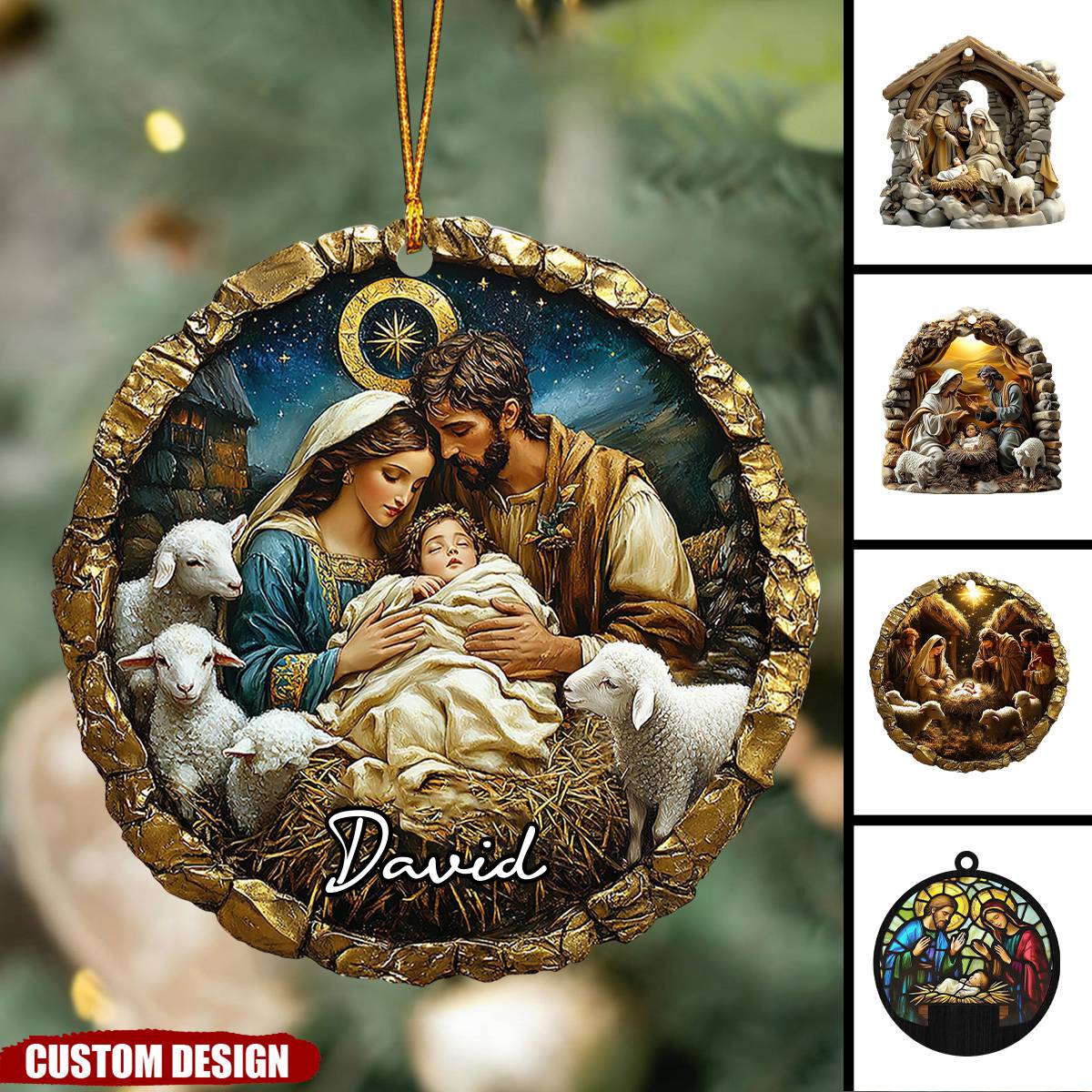 Personalized  Nativity Scene Christmas Ornament-2024 New Release