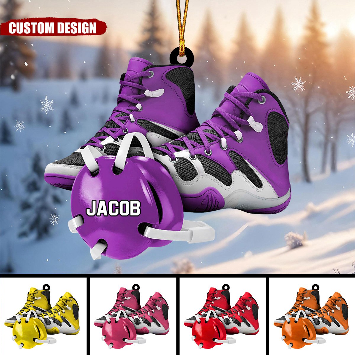 Personalized Wrestling Christmas Ornament Gift For Wrestling Lovers