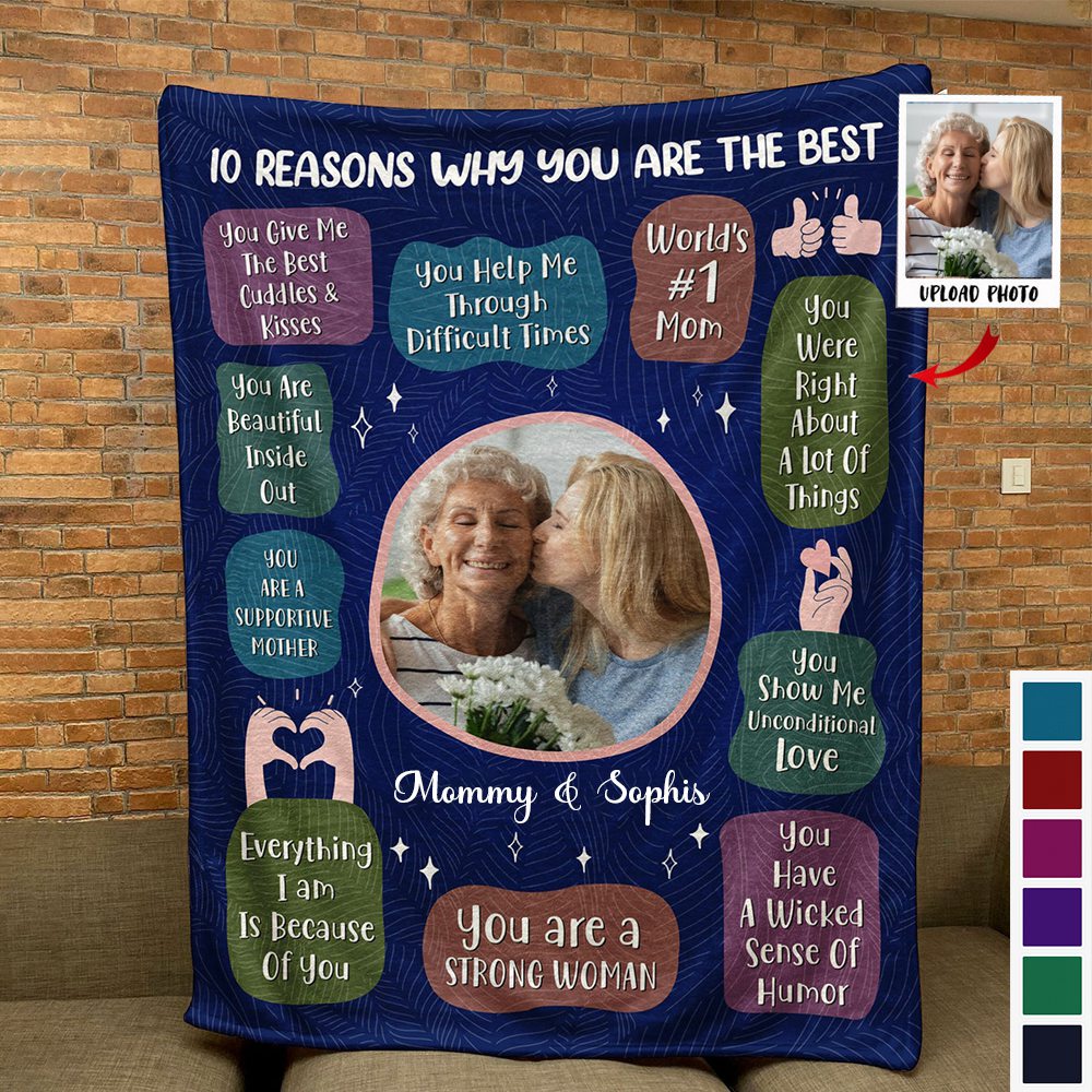 10 Reasons Why Mom Is The Best - Personalized Blanket