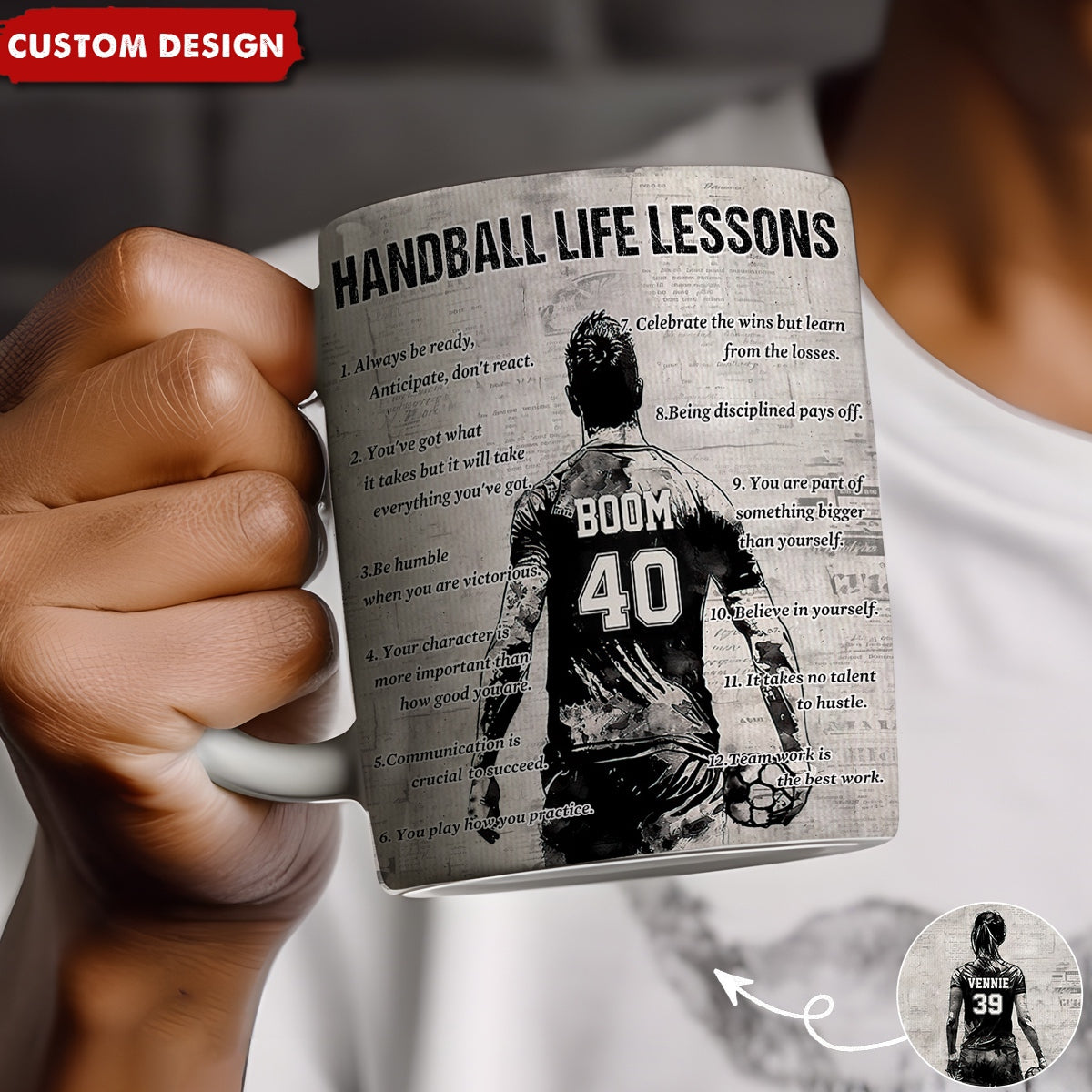 Personalized Handball Life Lessons Mug - Great Gift For Handball Lovers