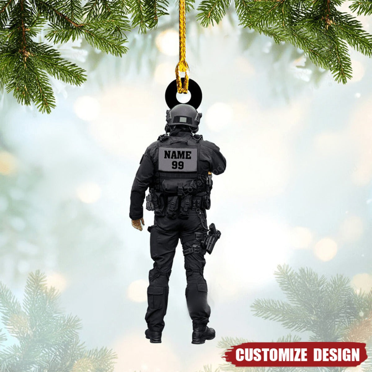 Personalized Police Christmas Ornament Gift For Police - 2024 New Release