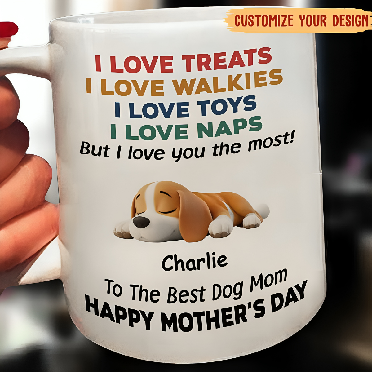Love You The Most - Personalized Coffee Mug - Mother's Day Father's Day Gift For Dog Lovers