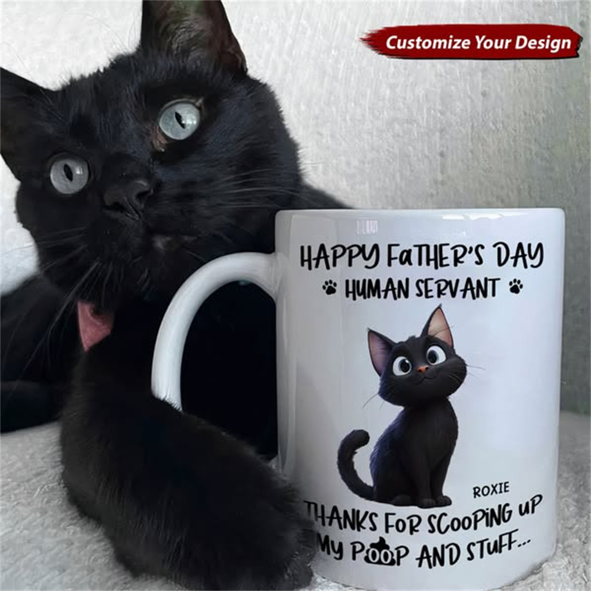 Personalized Cat Mug - Father's Day Gift For Cat Lovers