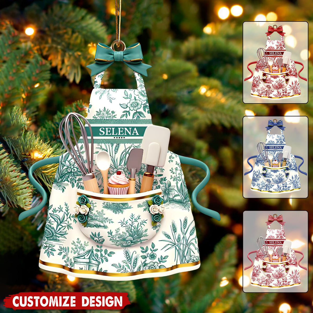 Baking Apron Ornament - Personalized Gifts For Cooking Lovers