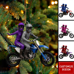Personalized Biker Couple Motorcycle Ornament