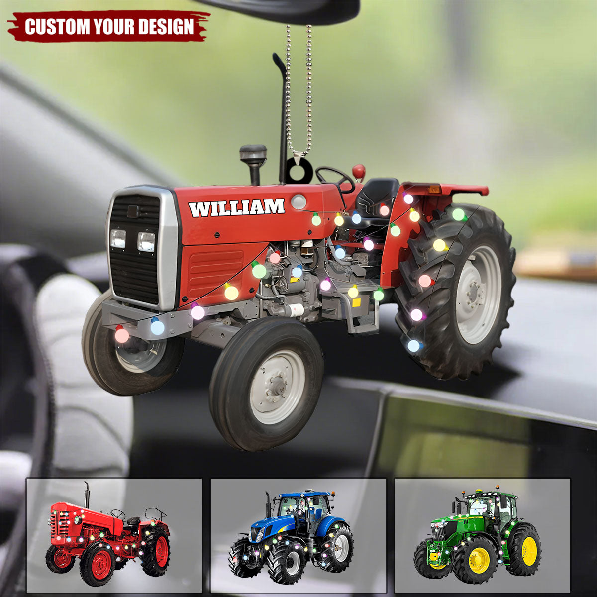 Personalized Tractor Christmas Ornament - Christmas Gift For Farmer