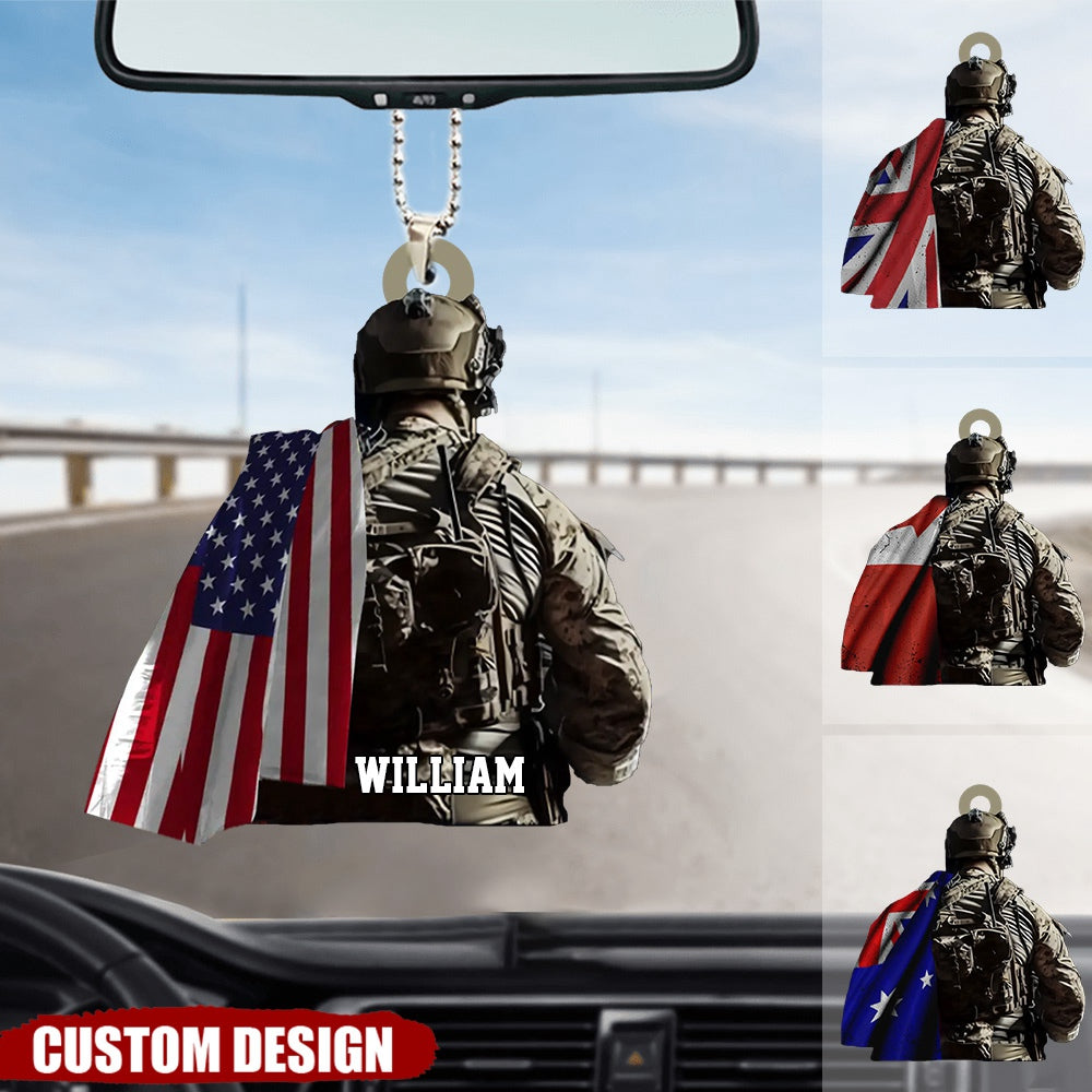 Personalized Veteran Car Hanging Acrylic Ornament