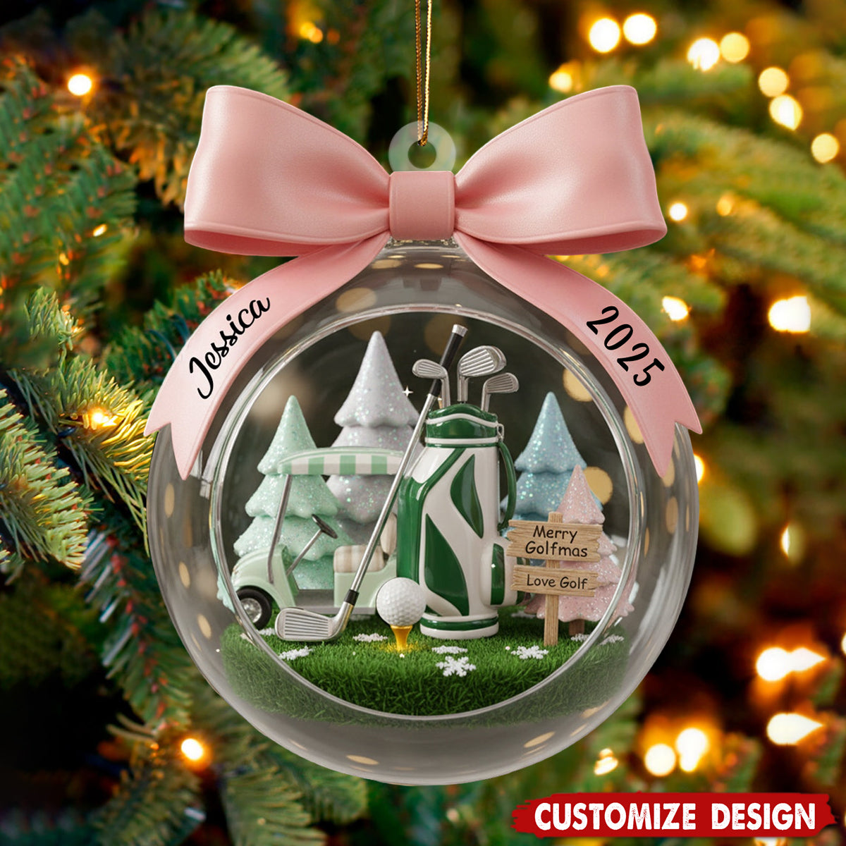 Personalized Golf Ornament - Gift For Golf Lovers