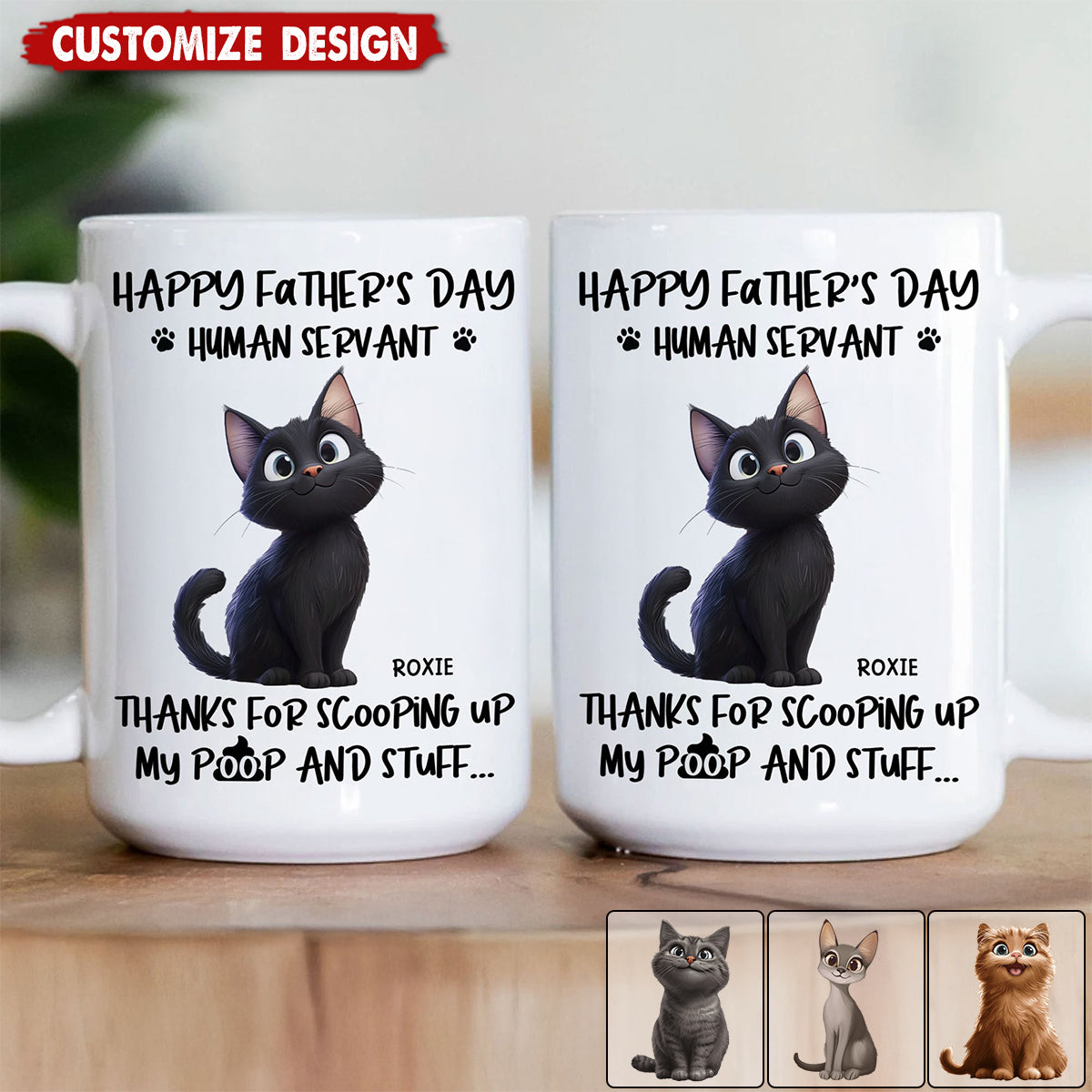 Personalized Cat Mug - Father's Day Gift For Cat Lovers