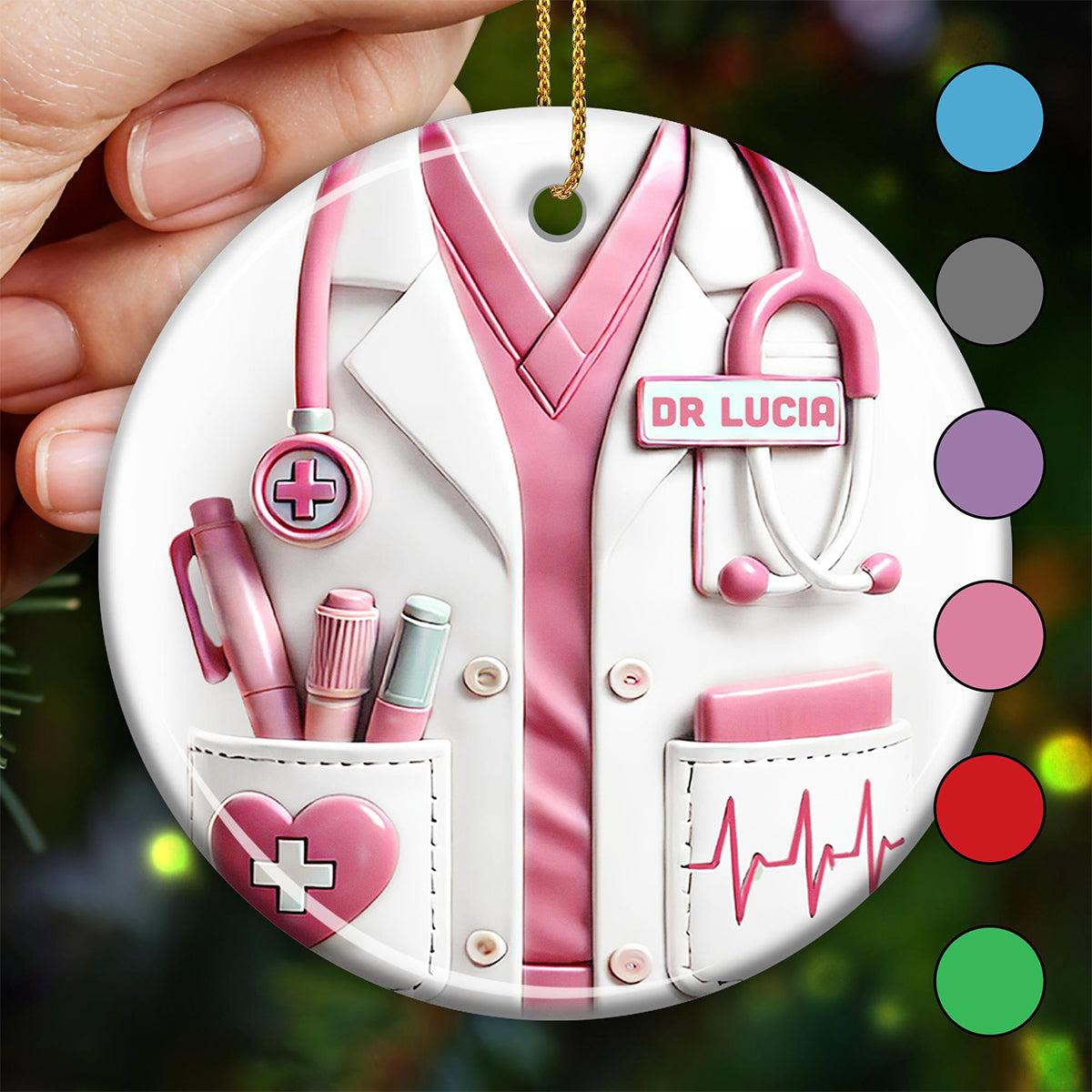 Celebrate A Special Medical Professional - Personalized Ceramic Ornament - Gift For Doctors And Nurses