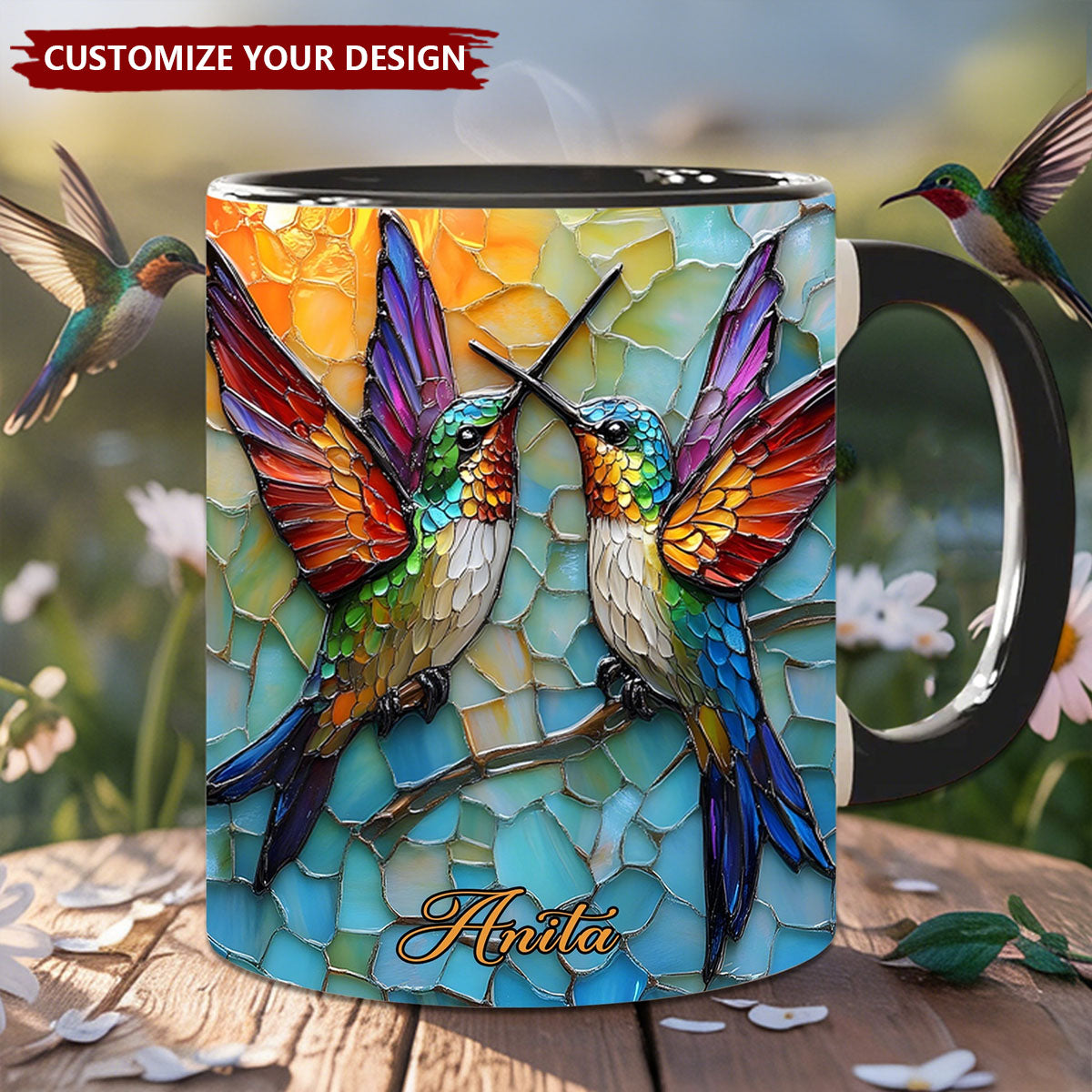 Couple Hummingbird - Personalized Hummingbird Coffee Mug