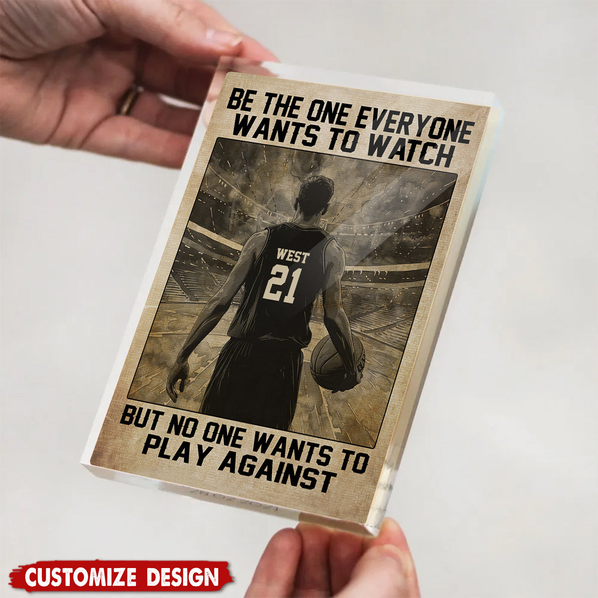 Personalized Basketball Acrylic Plaque-Gift For Basketball Lovers