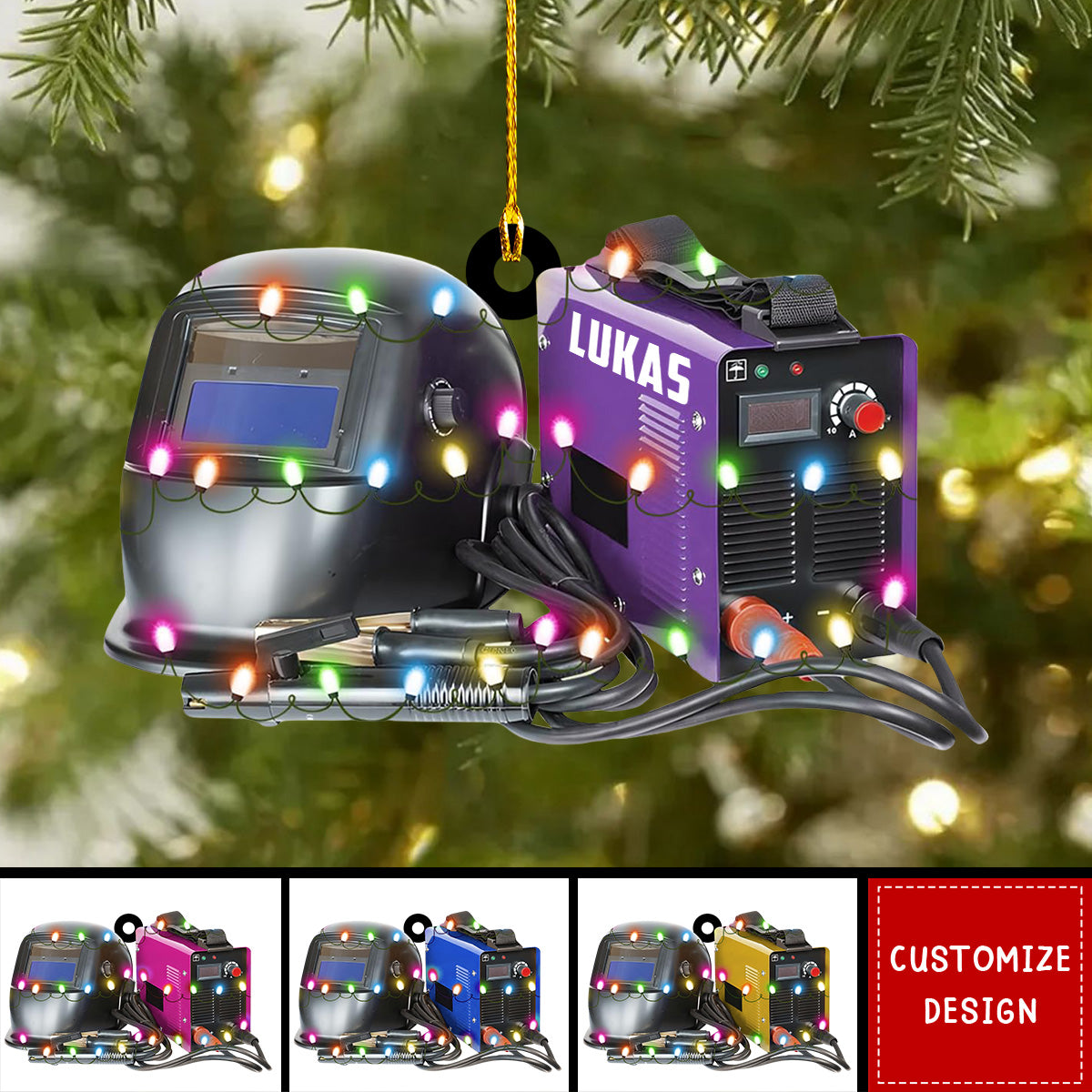 Personalized Welder Christmas Ornament - 2024 New Release