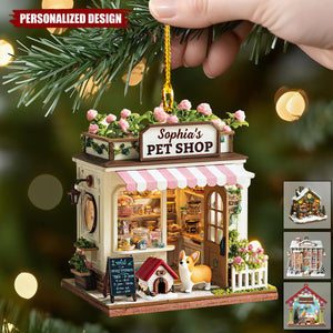 Personalized Pet Shop Christmas Ornament-Gift For Pet Lover