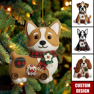 Dog Breeds Christmas Quilt - Personalized Dog Ornament
