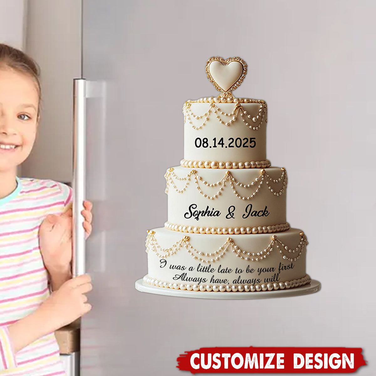 Personalized Cake Decal - Gift For Couple