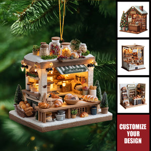 Personalized Bakery Christmas Ornament, Custom Name Bakery Keepsake 2025 Gift