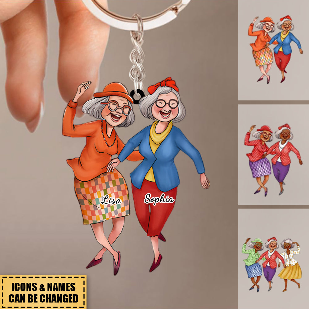 Gift For Friends Fall Theme Personalized Acrylic Keychain