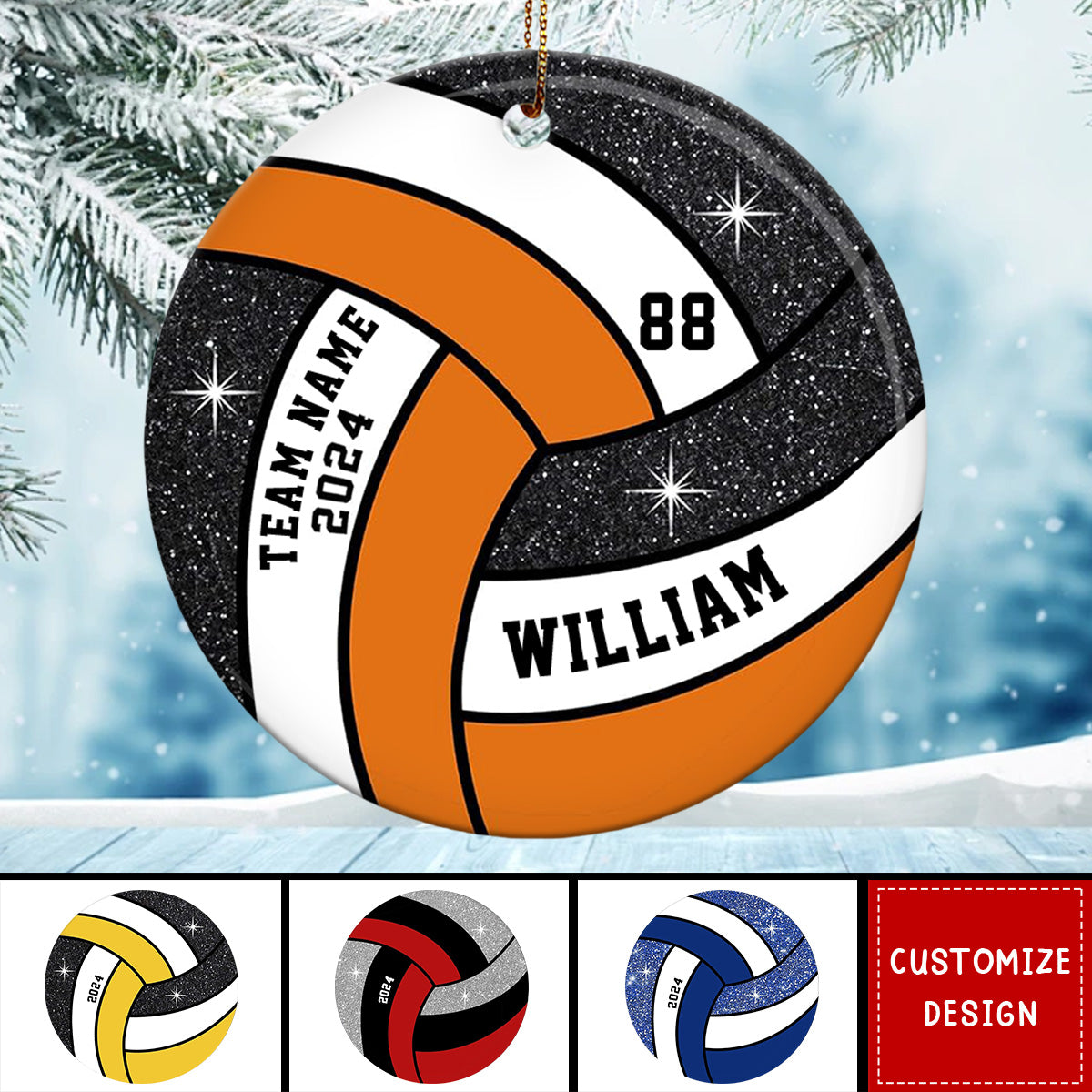 2024 New Release Volleyball-Personalized Ceramic Ornament-Gift For Volleyball Lover