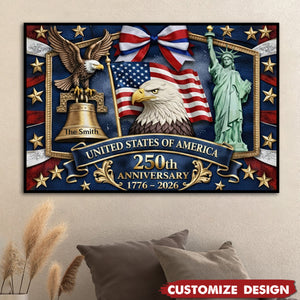 USA 250th Anniversary - Personalized Patriot Poster