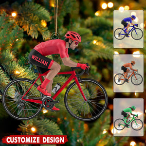 Personalized Bike Rider Christmas Ornament - Gift for Cycling Enthusiast And Cyclist