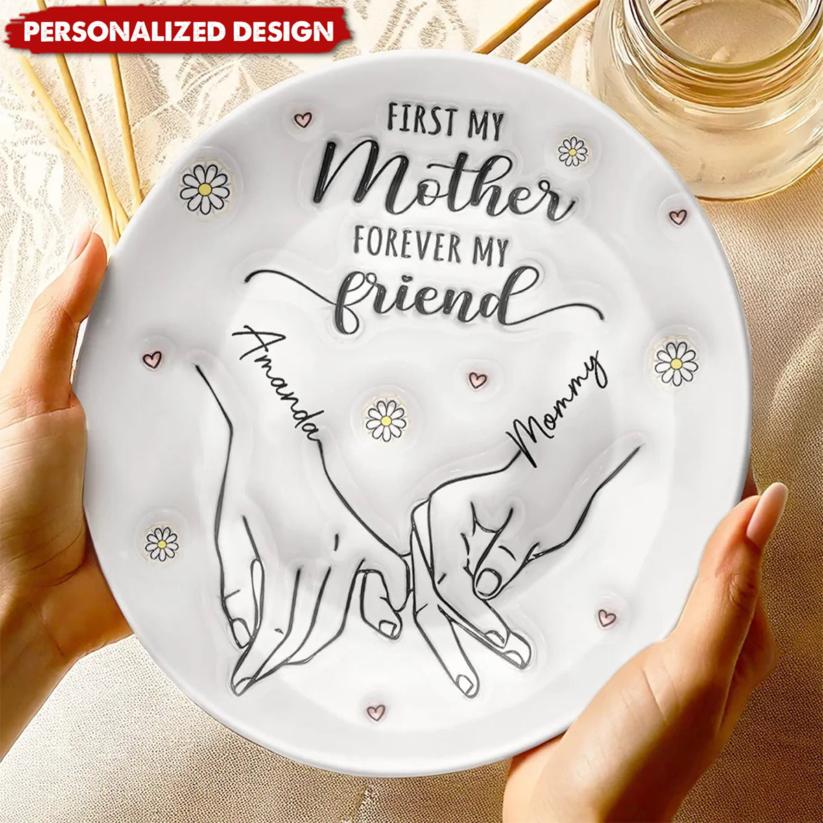 A Mother's Love Shines Bright-Personalized 3D Inflated Effect Printed Ceramic Plate