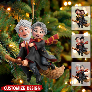Flying Couple Christmas Ornament - Personalized Gifts For Couple