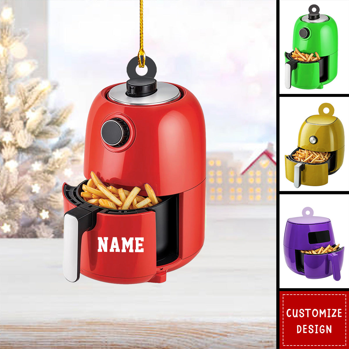 Personalized Air Fryer Christmas Ornament Gift For Cooking Lovers - 2024 New Release