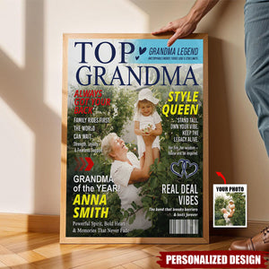 Personalized Grandma Magazine Poster-Gift for Grandma
