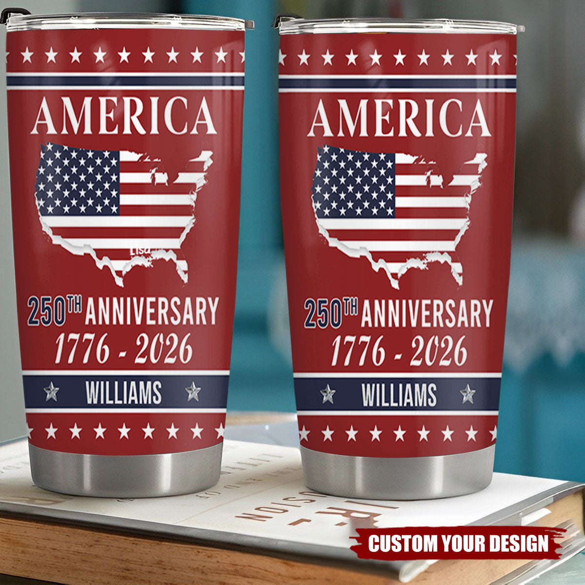 Personalized Name America 250th Anniversary Tumbler