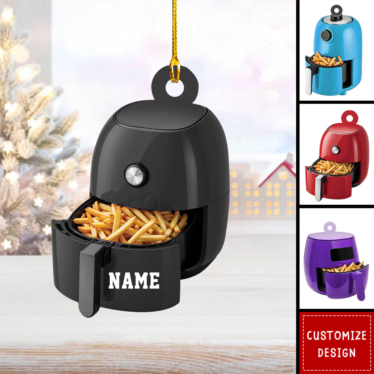 Personalized Air Fryer Christmas Ornament Gift For Cooking Lovers - 2024 New Release