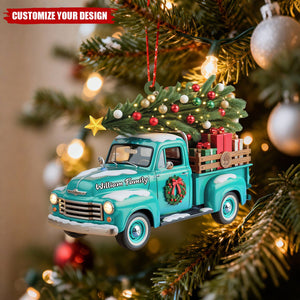 Personalized Truck Christmas Ornament, Gift For Trucker Ornament