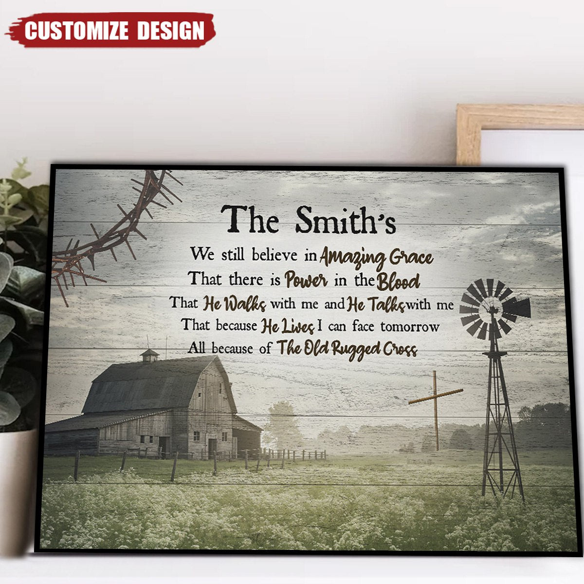 Personalized Amazing Grace Premium Poster