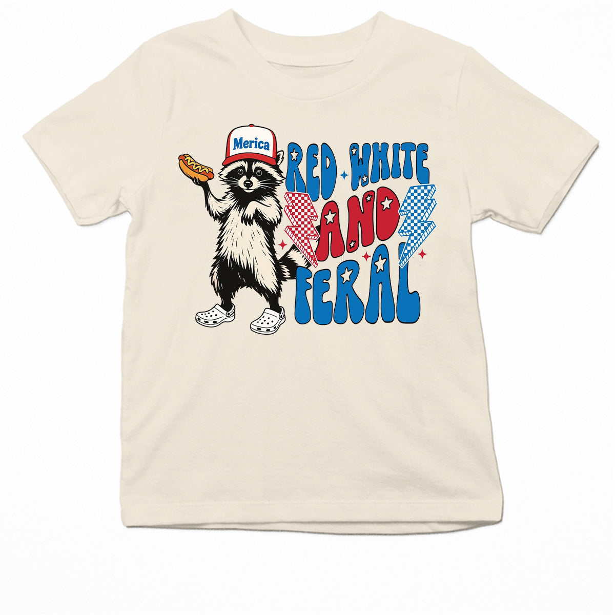 Funny 4th of July - Feral Raccoon Independence Day T-Shirt