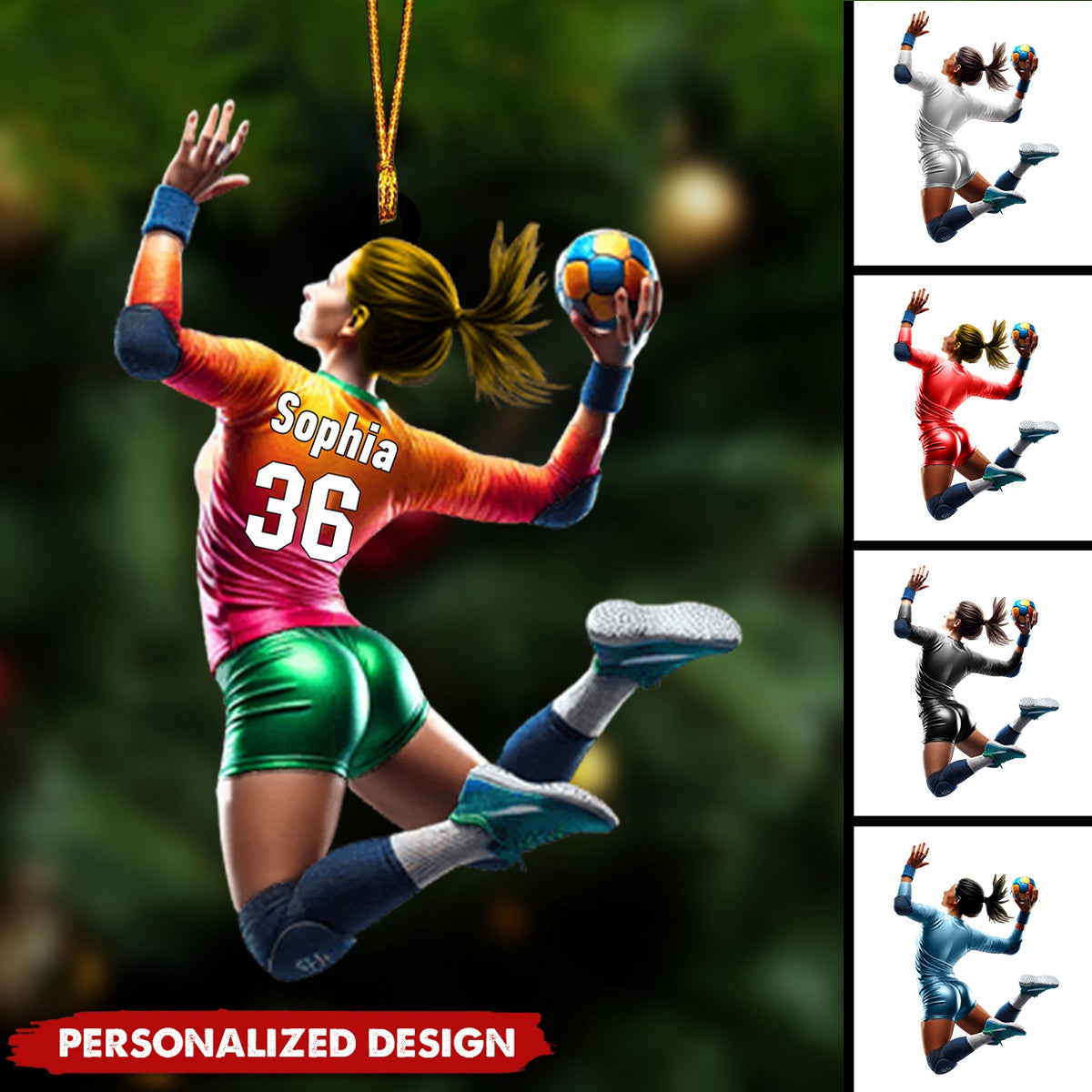 Personalized Handball Ornament-Gift For Handball Lover-2024 New Release