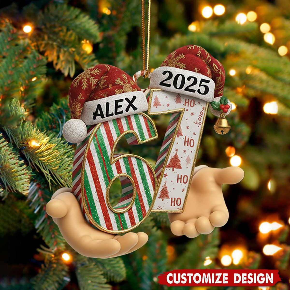 personalized 67 ornament 2025 funny