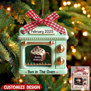 Bun In Oven Christmas Ornament: Pregnancy Announcement, New Mom Gift