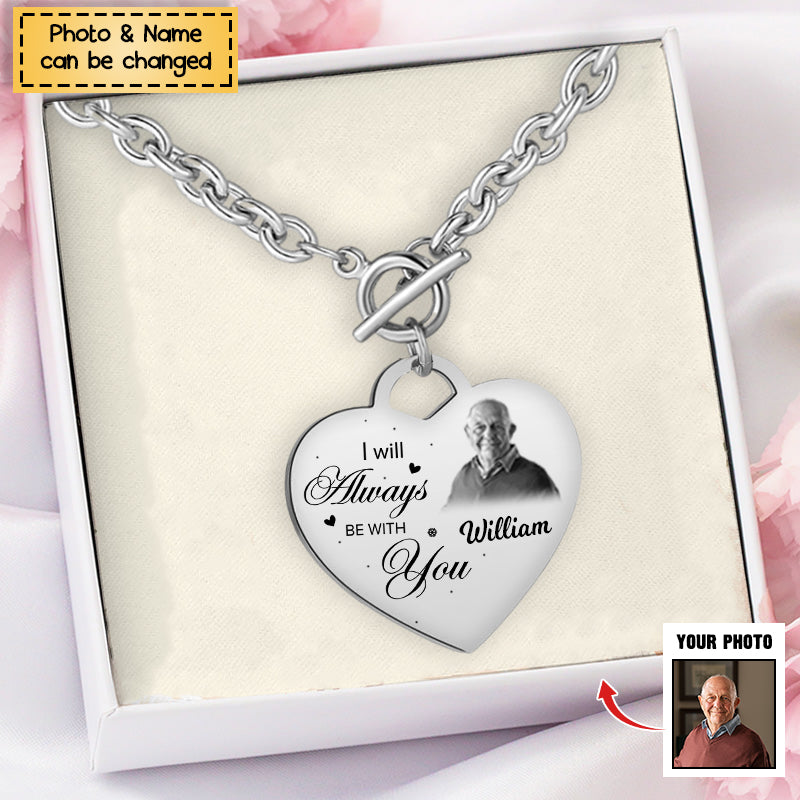 I am Always With You - Personalized Heart Charm Memorial Necklace - Gift For Family, Pet Lovers