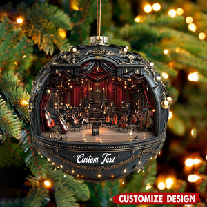 Personalized Concert Hall Christmas Ornament - Gift For Music Enthusiast Gift