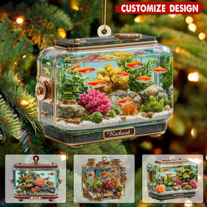 Personalized Aquarium Fish Tank Christmas Ornament - Gift for Fish Lovers
