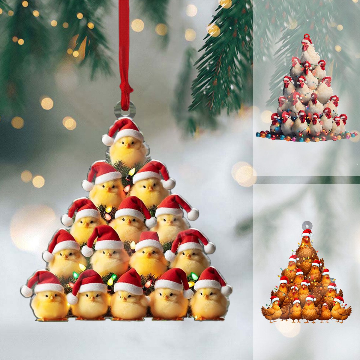 2024 New Release - Chicken Christmas Tree Ornament