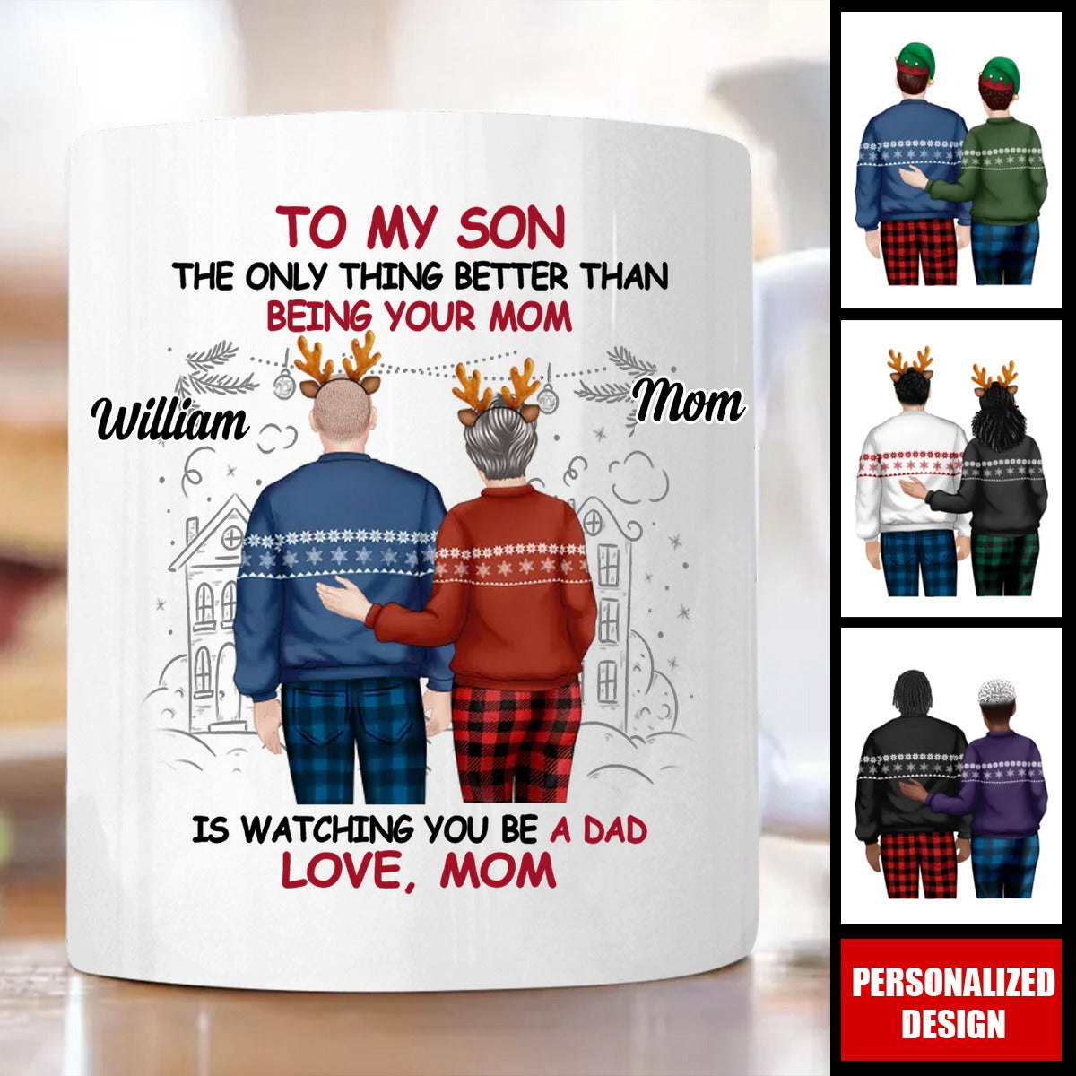 Happy To See You Become A Dad - Personalized Custom Coffee Mug