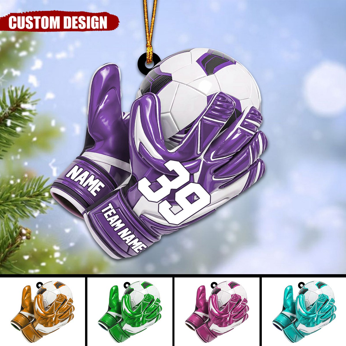 Personalized Soccer Christmas Ornament, Gift For Soccer Players-2024 New Release