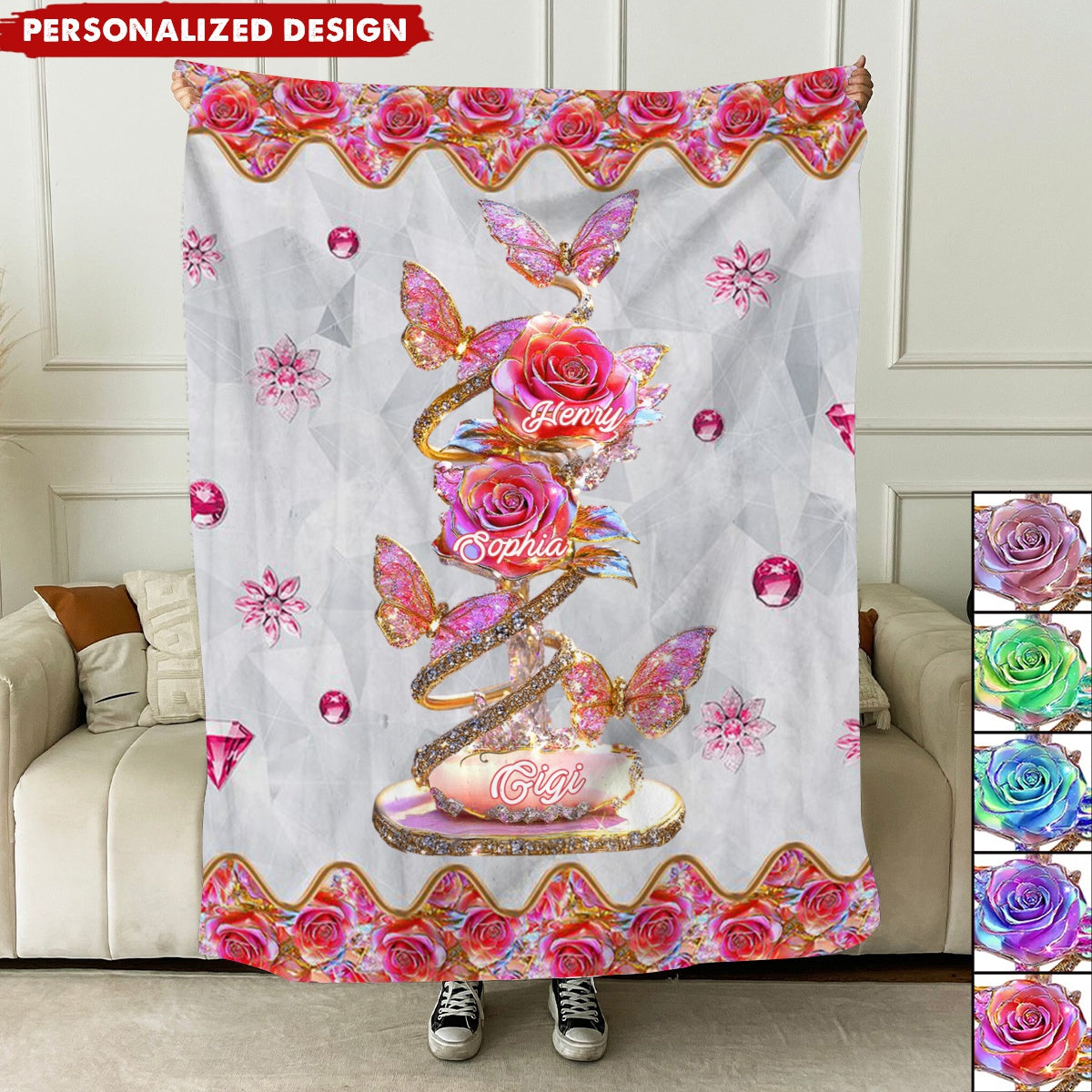 My Garden Gift For Mom,Grandma-Personalized Mother Blanket