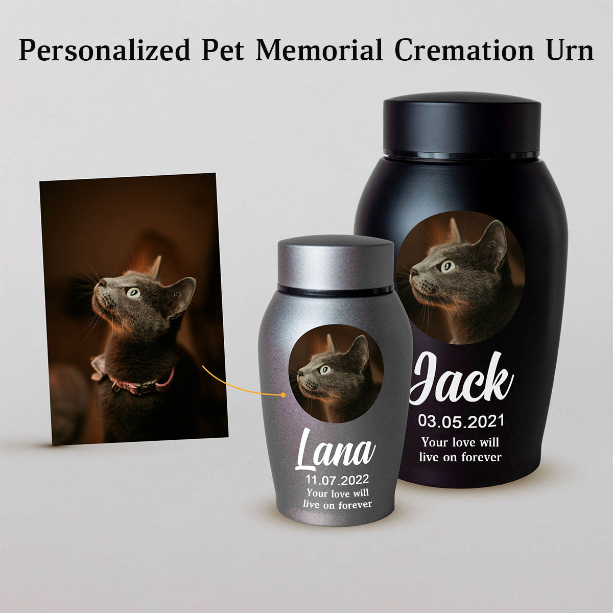 Personalized Pet Photo Urn For Dogs Ashes-pet remembrance memorial gift