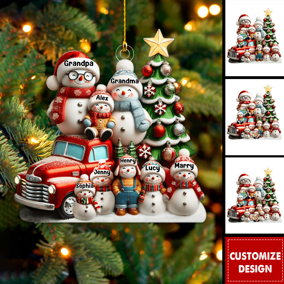 Personalized Nana & Papa's Cuties Christmas Ornament