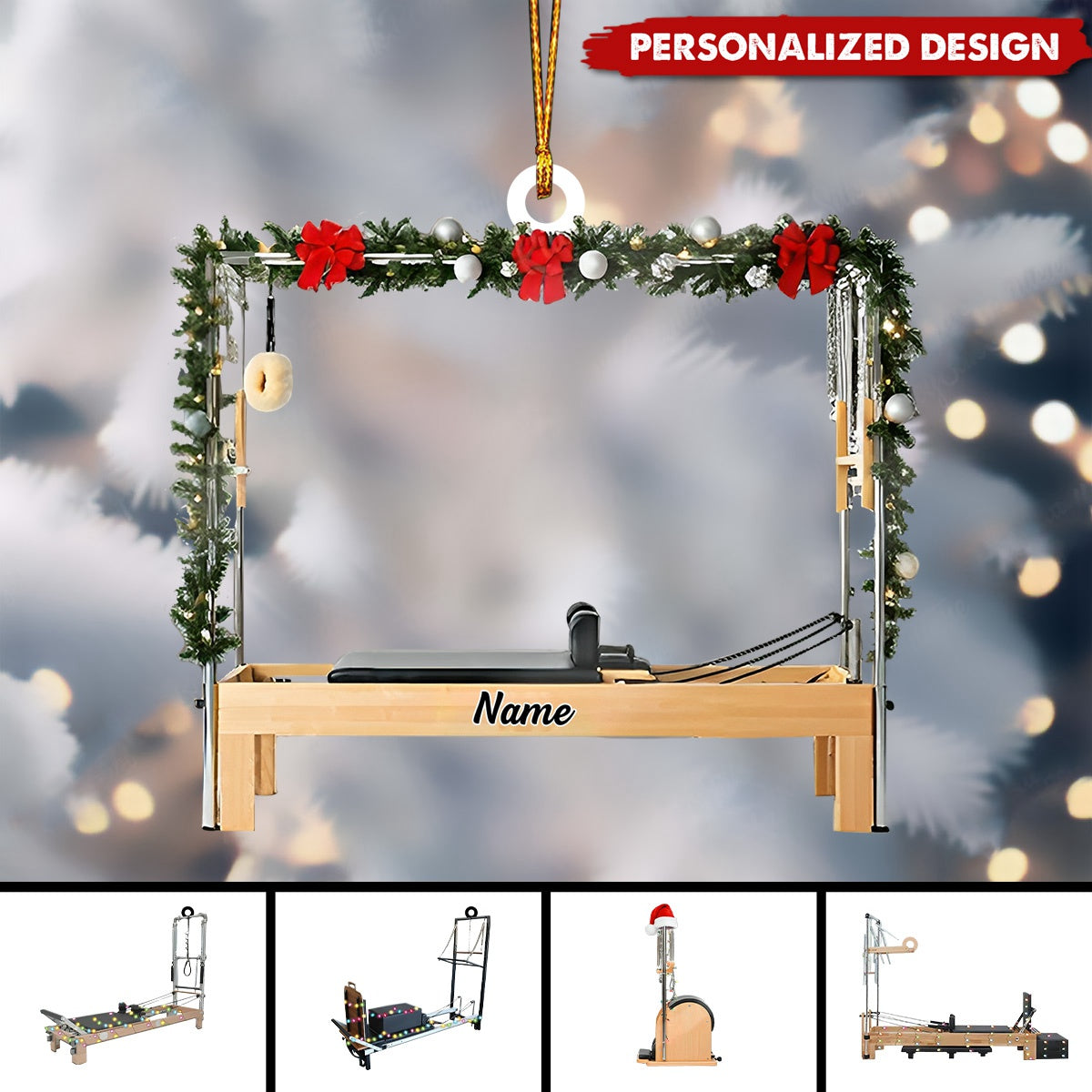 Personalized Pilates Equipment Hanging Christmas Ornament-Gifts For Pilates Lover - 2024 New Release